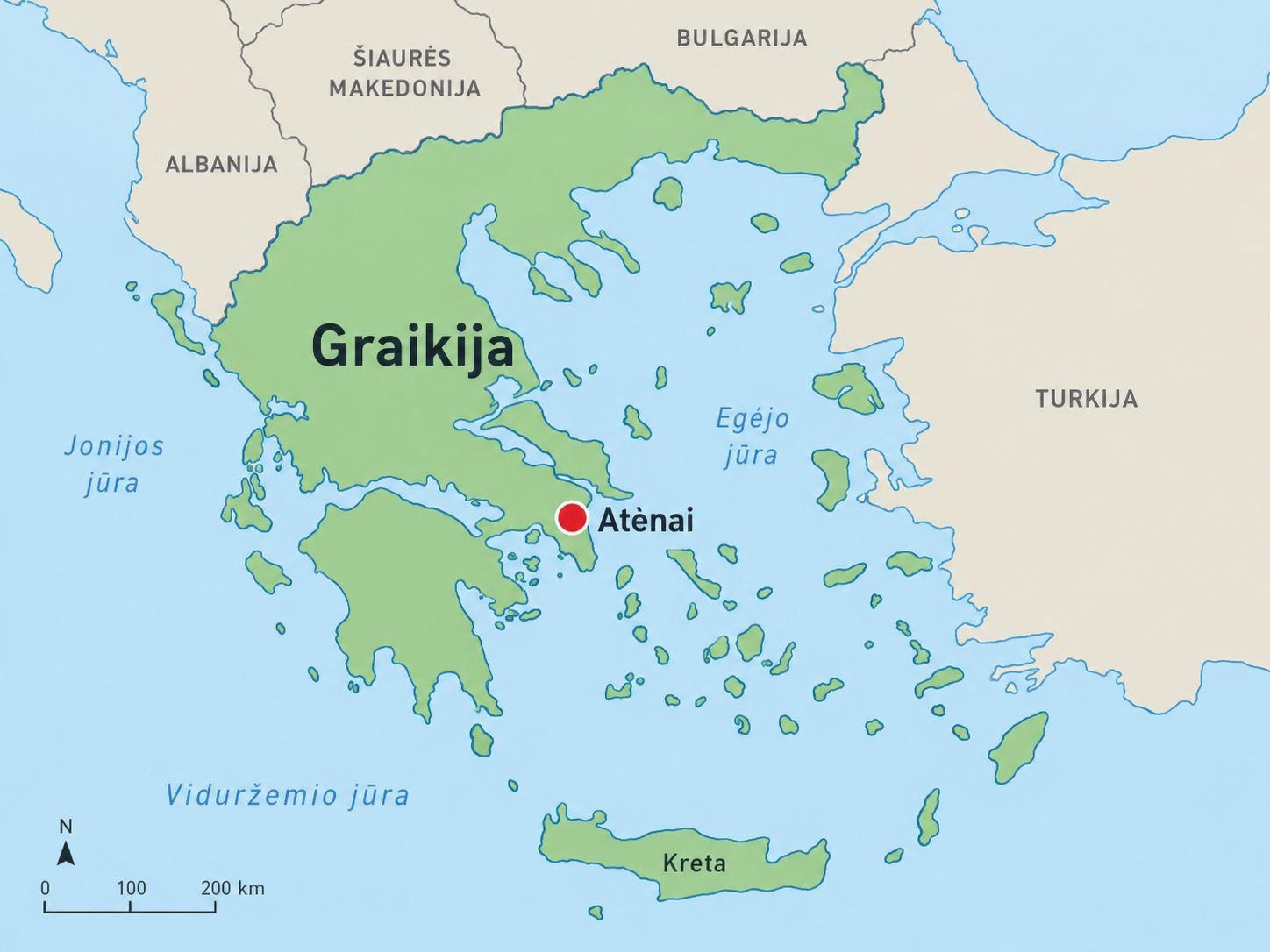 Atėnų geografinė vieta
